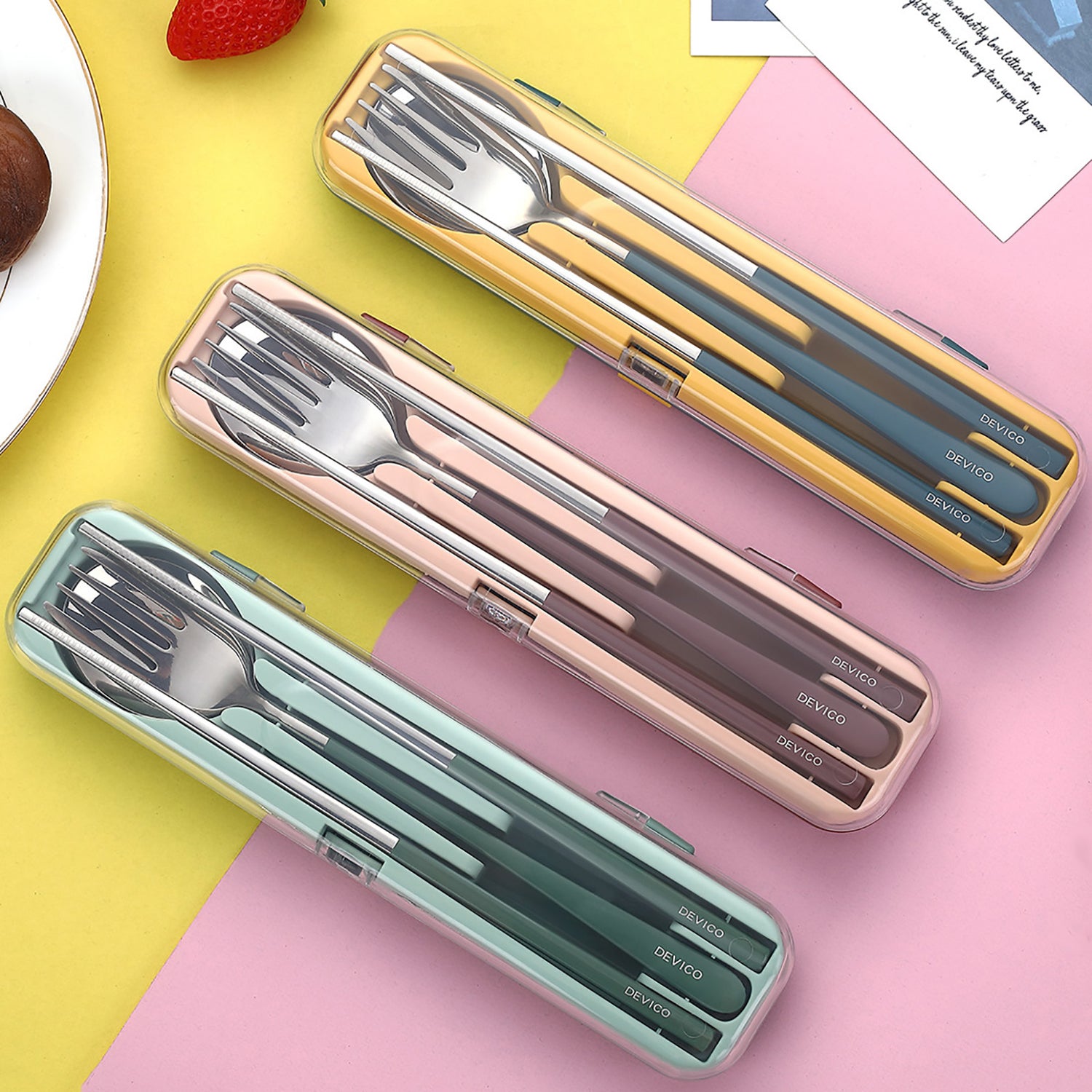 DEVICO D2 4Pcs Travel Utensils Set